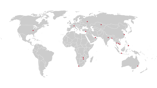 World map showing locations of Bank of China funded coal projects and companies